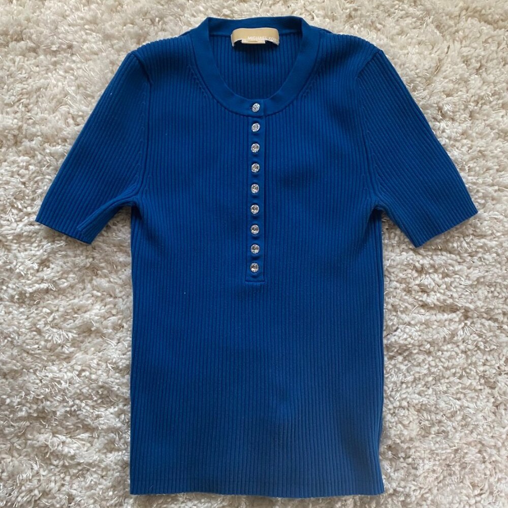 Crew Neck Short Sleeve Polo, Michael Kors, Size Small